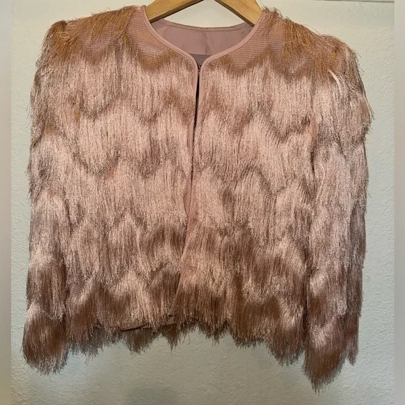 NWT BCBGMAXAZRIA Jaxon Fringe Jacket - Picture 9 of 11